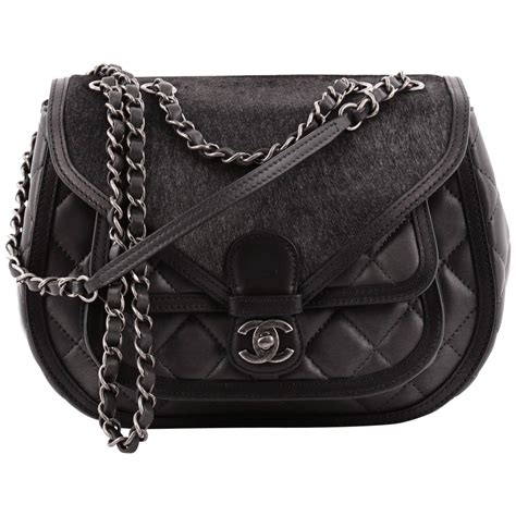 chanel black horse hair fur bag|Chanel Pony Hair .